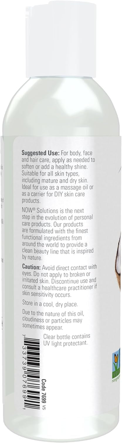 Solutions, Liquid Coconut Oil, Light and Nourishing, Promotes Healthy-Looking Skin and Hair, 4-Ounce